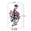 Waterproof Tattoo Stickers: English Letters, Flowers & Butterfly Sketches