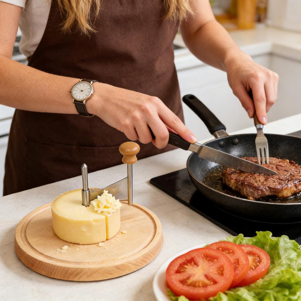 Malý sýrový struhadlo Basque, 2026 Vylepšený kroutící nástroj na sýr, Květinový výrobník, Kolečko, Pro párty a řemesla, Krásné servírovací talíře nebo pro přidání kreativního