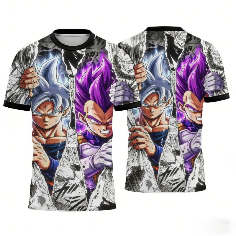 2026 Anime Dragon Ball 3D Printed Zhamasu and Wukong Black Cloud Galaxy Full Print T-shirt for Children and Adults Top Clothing