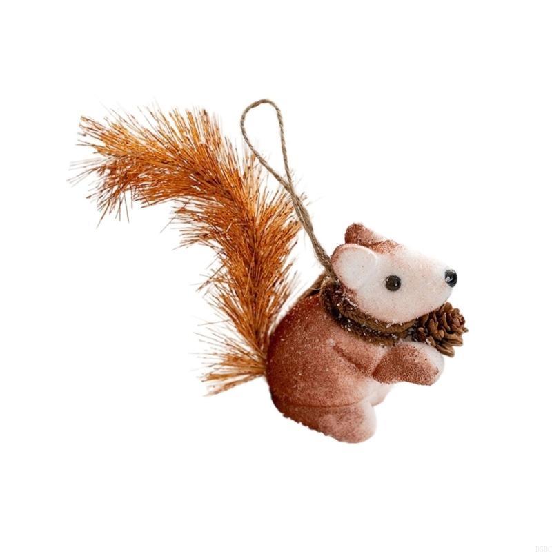 Handcrafted Squirrel Holiday Hanging decors Party Hanging Decoration For Christmas Tree Mantels Shelf Seasonal Display