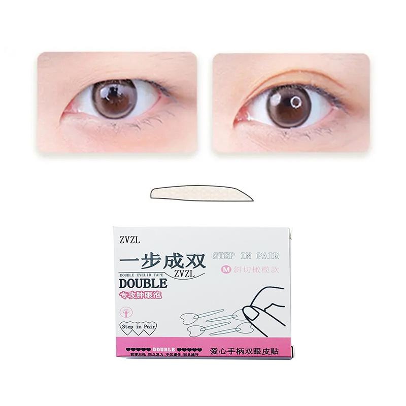 

128 шт./коробка Наклейки для двойных век с ручкой Натуральные невидимые и долговечные Формирующие ленты для красоты больших глаз Подтягивающие полоски для глаз розовый