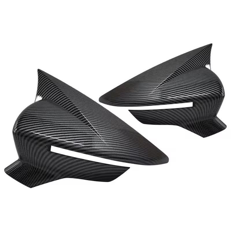Decoration Carbon Fiber Glossy Black Door Mirror Cover For SEAT LeonMK3 3.5 2013- Car Rearview Accessories