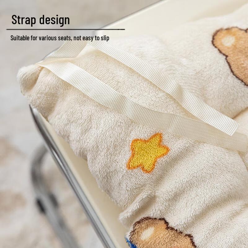 JINGRUIXIANG Double-Sided Velvet Office Chair Cushion