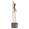 European Metal Ladder Climbing Ladder Resin Figure Ornaments Office Cafe Furnishing Crafts Home Livingroom Table Sculpture Decor