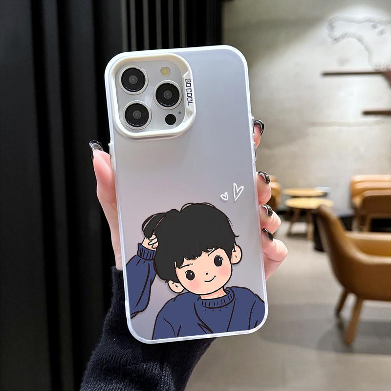 Lovely Couple Couple Phone Case For iPhone 17 Air 16e 15 14 13 12 11 Pro Max Plus Mini SE Anti Fall Matte Back Cover