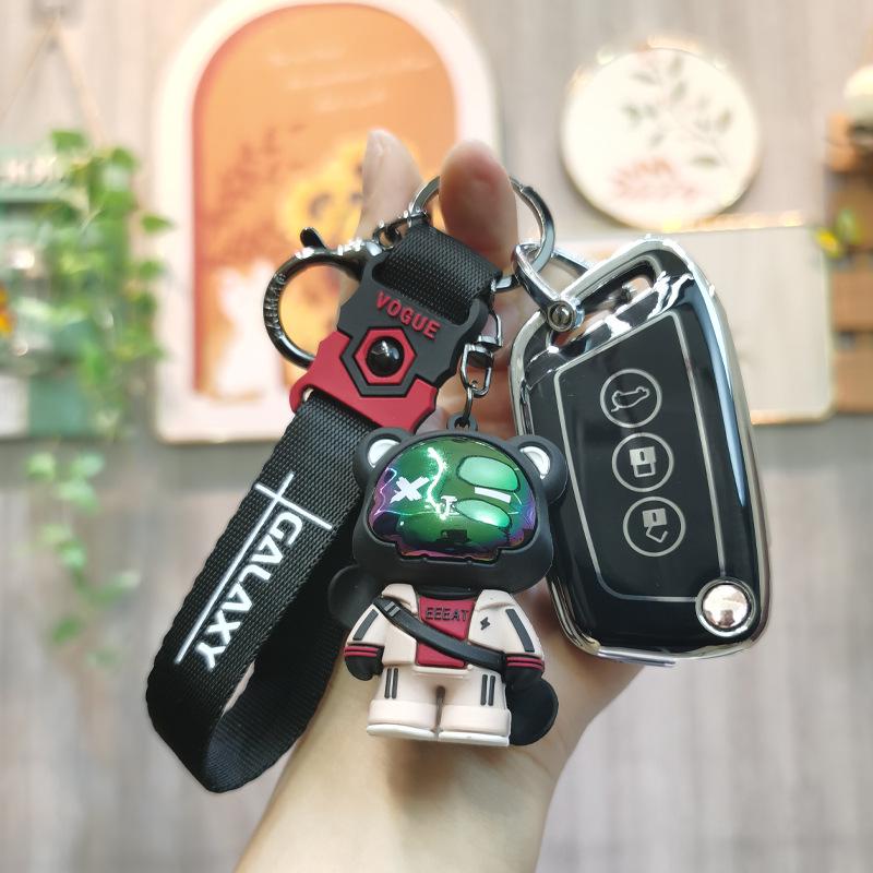 New Baojun Key Case for Kiwi EV, E300, RC6/RC5, RS3, RS5, Nano Car - Female Buckle Shell Bag