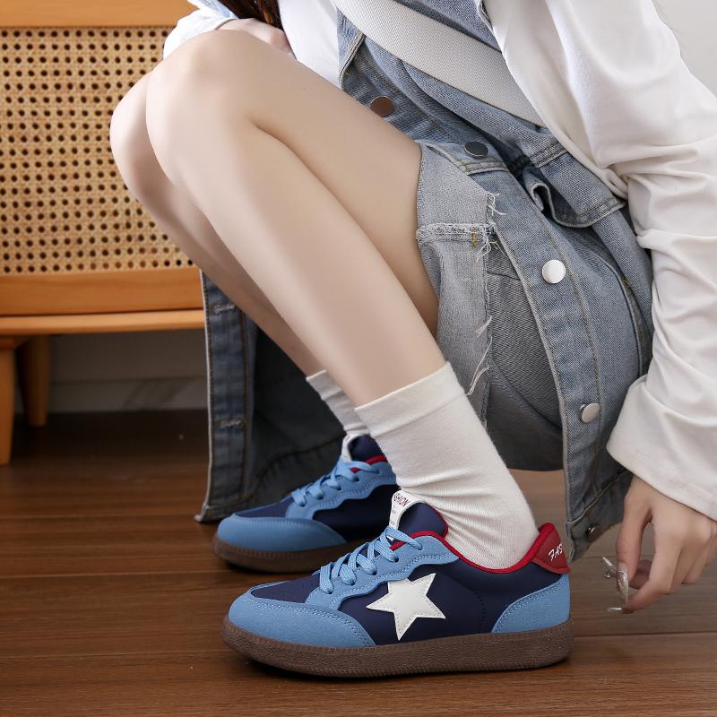 CRLAYDK Retro Women Fashion Sneakers Cute Lace Up Comfortable Skate Walking Shoes for Girls Casual Shopping Tennis Flats