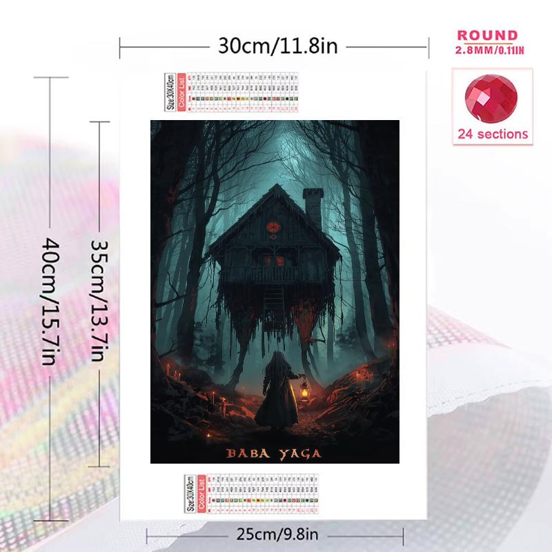 Baba Yaga 100% Round Full Drill 5D DIY Diamond Painting Embroidery Cross Stitch Rhinestone Décor