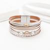 Multilayer Leather Bracelet for Women Boho Wide Wrap Bangle Jewelry Gifts