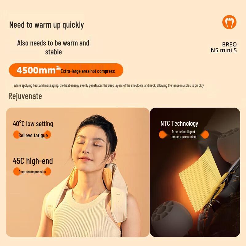 Breo Neck Massager N5 Mini S Wireless Rechargeable