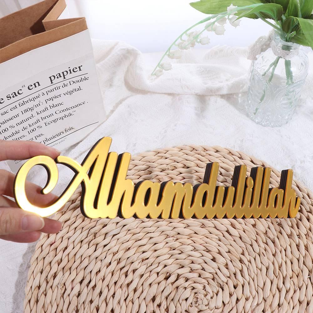 Bismillah Alhamdulillah Eid Mubarak Tischdekoration Festival Holz Ramadan Acryl Buchstabenschild handgefertigt