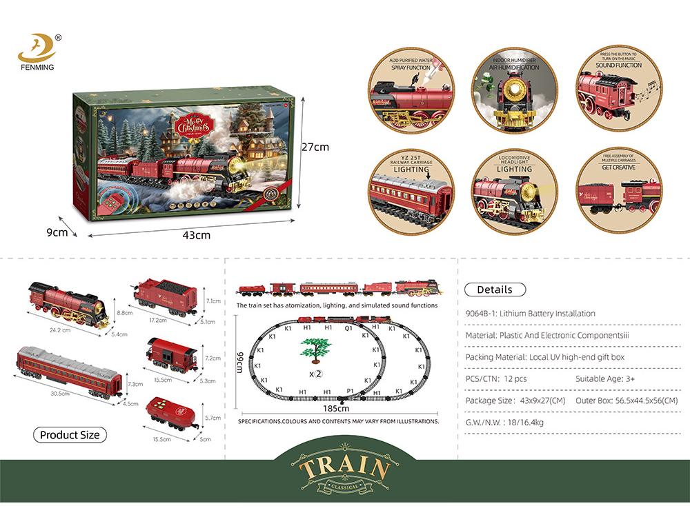 Retro Zestaw Torów Kolei Parowej - Elektryczna Zabawka dla Dzieci