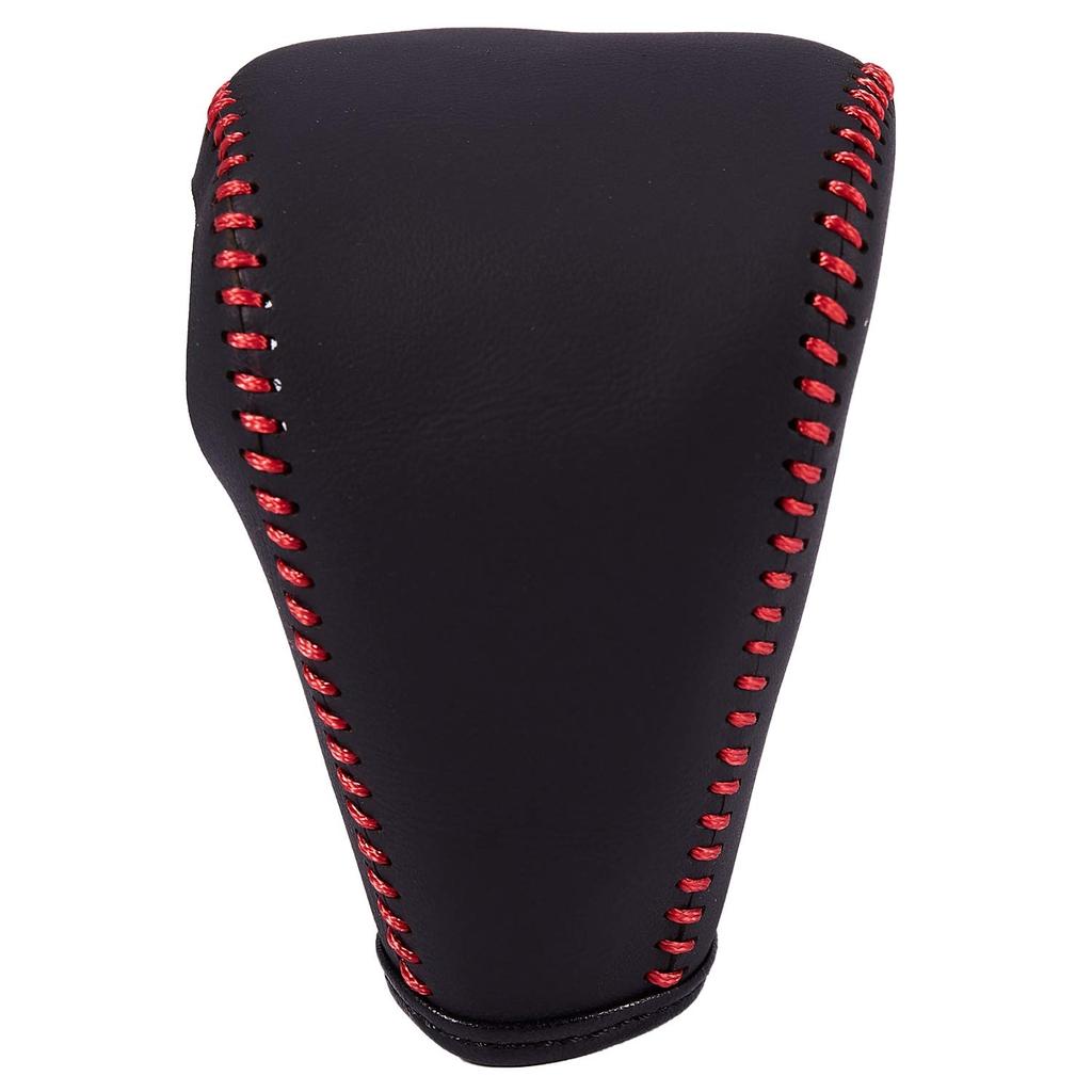 Plouluyt Car Gear Shift Cover, Leather Shift Lever Cover Fit 2015 2016, 1 Piece Black Leather Cover Gear Shifter Knob