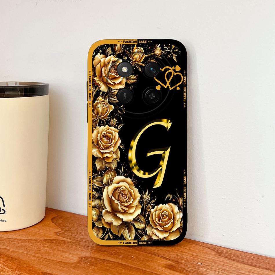 For Honor Magic 7 Lite Case For Magic 8 Lite Rose Letters Soft Phone Back Cover For Magic7 Magic8 Lite Liquid Silicone Fundas