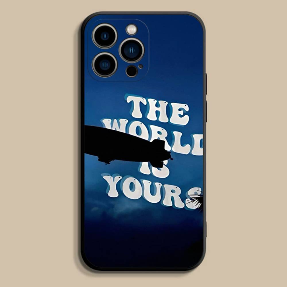 World Is Yours S-Scarfaces Phone Case Silicone Black Soft For iPhone 17,16,15,14,13,12,11,Pro,Max,Plus,E,SE4,Air,Mini