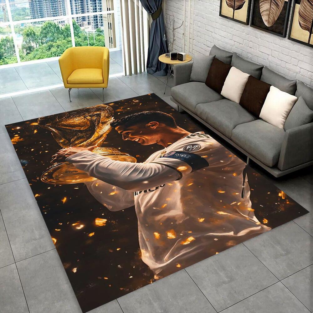 CR7 Goat Ronaldo Football Star Carpet Rug for Playroom Bedroom Living Room Sofa Home Decor,kids Area Rug Non-slip Floor Mat Gift