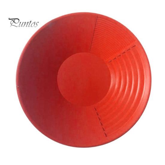 Manual Panning Pan Heavy Duty Three Riffles Rare Metal Prospecting Pan Portable Lightweight Round Plastic Basin Sifting Tool