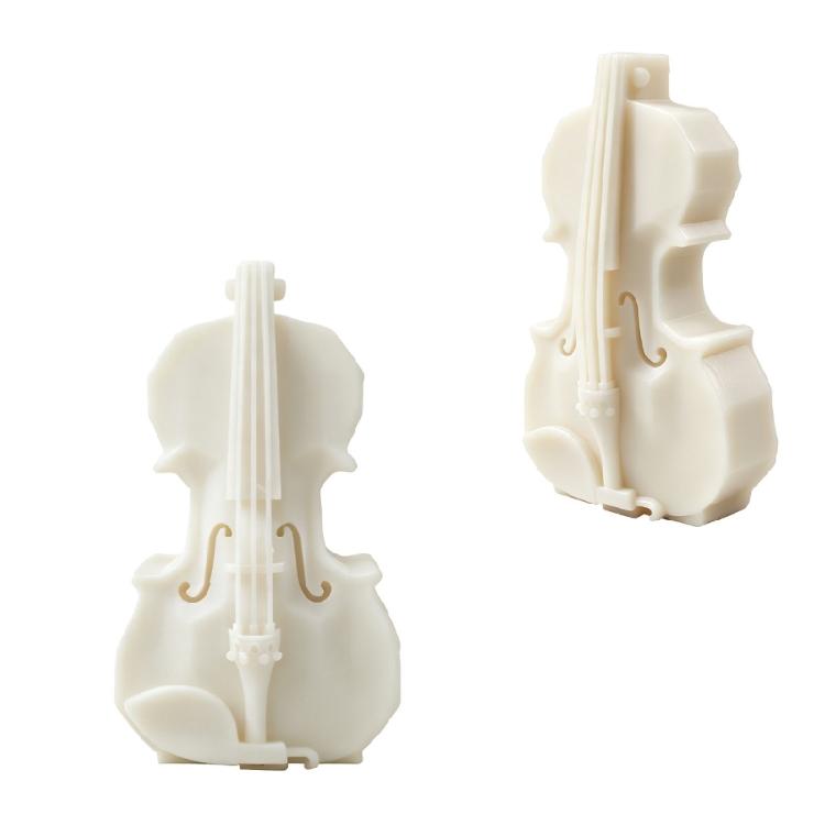 Violin Shape Silicone Molds Temperature Resistant Multipurpose Silicone Candle Mould for Epoxy Resin Candle Soap Making