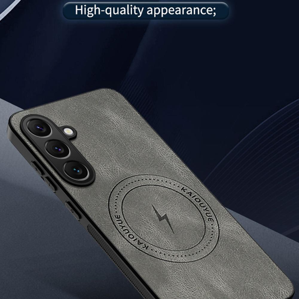 For Samsung Galaxy A57 5G Magnetic Case Nappa Texture PU Leather TPU Phone Back Cover