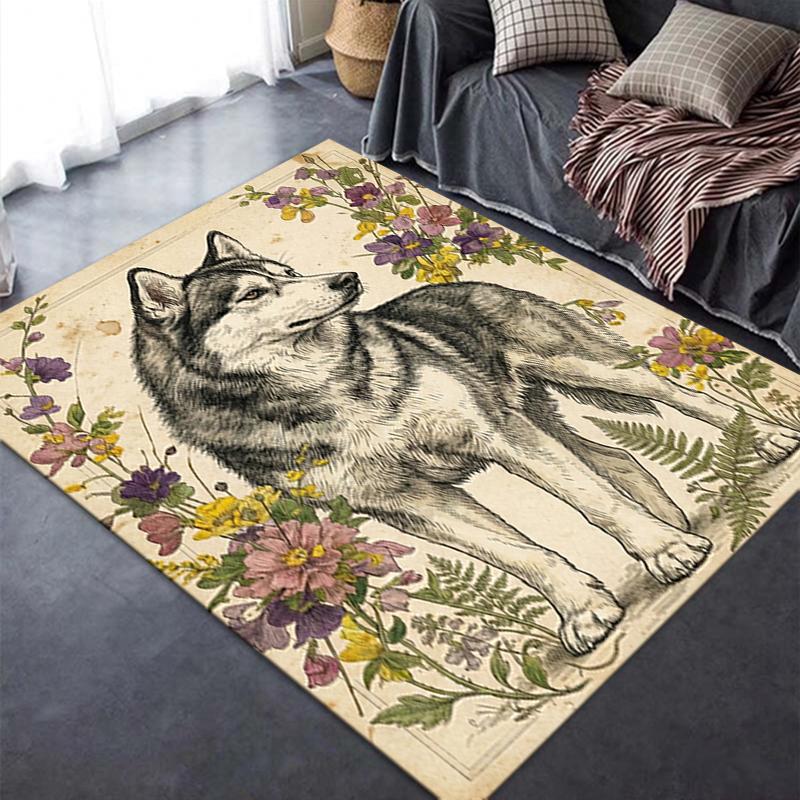 2025 New Husky Dog Carpet Rug for Living Room Bedroom Home Sofa Decoration,Kids Play Non-slip Floor Mat64