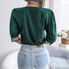 2023 sommer Lose V-ausschnitt Hemd Frühling Frau Elegante Spitze Chiffon Halbe Hülse Bluse Casual Pullover Tops Blusas Para Mujer 25127