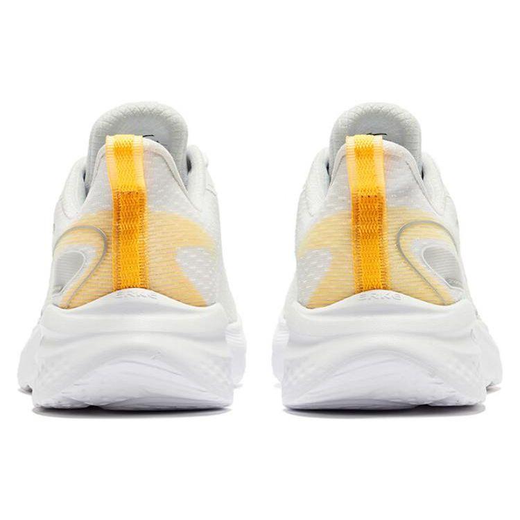 Erke Comfortable Minimalist Shock Absorbing Non-Slip Low-Top Running Shoes Men Sneakers White Green Orange 51124103151-002