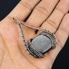 Silver Sheen Obsidian Gemstone Pure Copper Wire Wrapped Handmade Pendant Jewelry For Gift