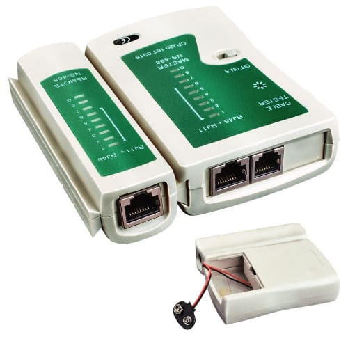 HUACAM HCM21 11-Piece LAN Cable DIY Tool Kit with LAN Crimping Pliers, Stripper, Tester, 10 Connectors, Plugs, and Network Repair Toolbox