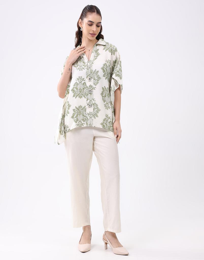Monte Carlo Women Collar Neck Three-Quarter Sleeves Coordinate Set