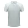 Men's Summer Ice Silk Zipper Sports T-Shirt - Breathable, Solid Color, Stand Collar, Short Sleeve, Casual Business Top