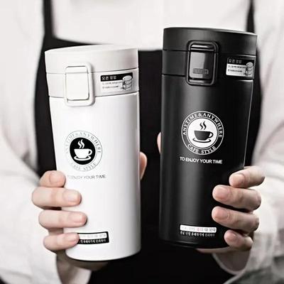 Tazza Termica da Viaggio in Acciaio Inossidabile a Prova di Perdite Bottiglia Termos Fiaschetta Sottovuoto Tazze Termiche Apertura con un Pulsante