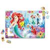 Tenyo Disney Princess Child Puzzle 60-80 Pieces Antibacterial Coating Storage Cover for Kids Ages 4 and Up