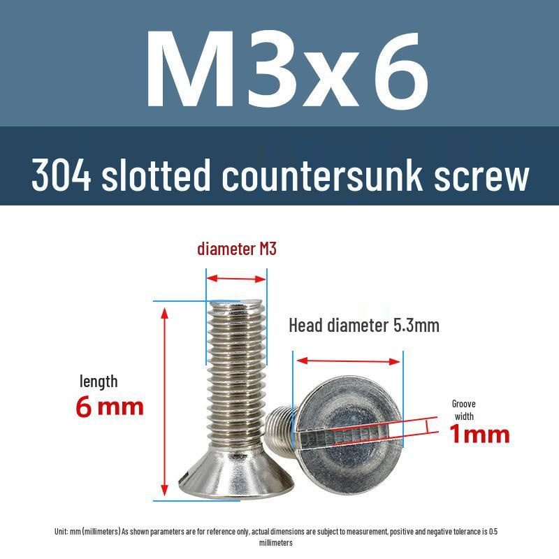 

Yigu Yigu 304 Stainless Steel Countersunk Slotted Machine Screws (M3-M8 Series)