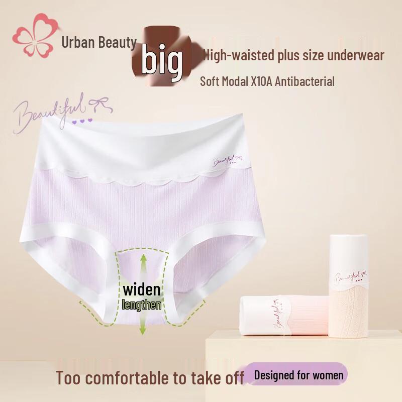 

Women s Modal High-Waist Antibacterial Briefs (4-Pack) 5XL (170, 250-300 lbs)