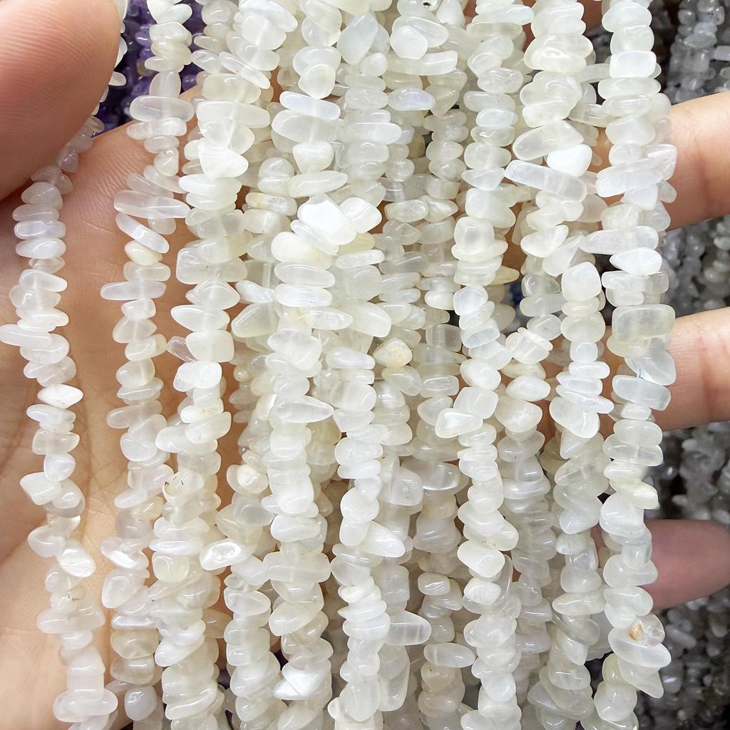 3-5mm Natural Crystal Agate Crushed Stone Beads, Irregular DIY Jewelry Accessories, Loose with Hole