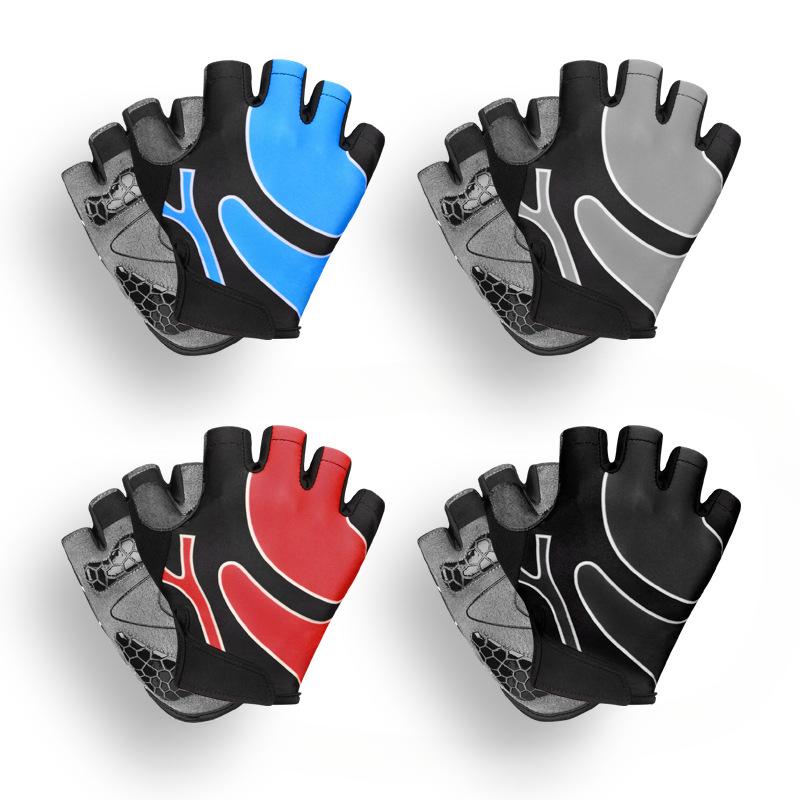 Sports Outdoor Cycling Gloves Half Finger Fitness Mountain Biking Gloves Summer Outdoor Equipment Breathable Shock Absorption