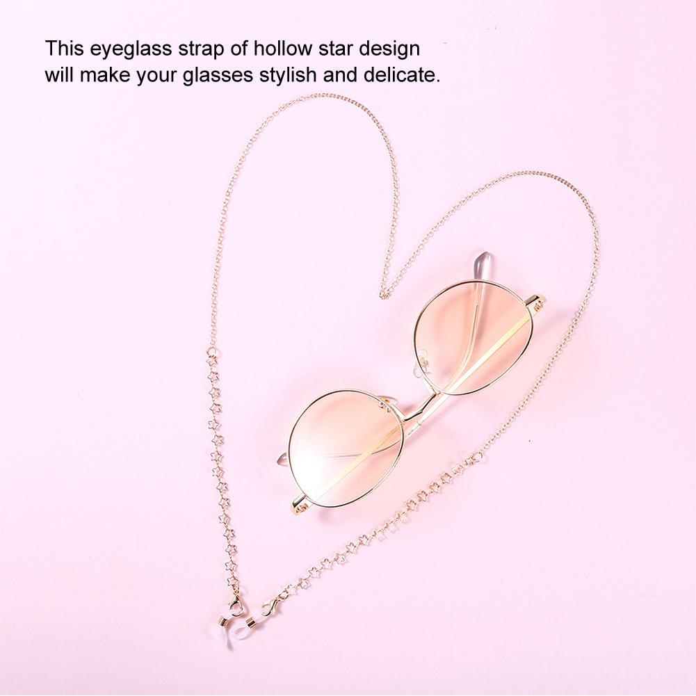 Fashionable Simple Eyeglasses Cord Star Alloy Anti-Slip Strap Rope Glasses Chain Decoration