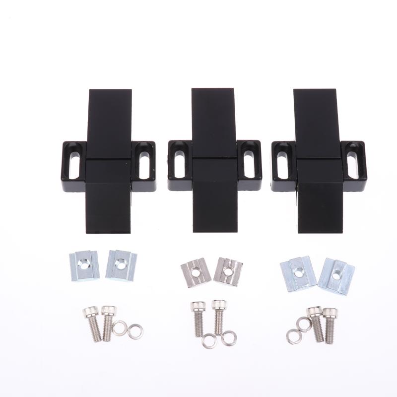 Piese de Fixare Cadru Lacăt cu Zăvor Aluminiu Aliaj Negru Potrivit Pentru Profil Aluminiu Standard European 3030 4040 4545