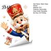 Glue Free Glass Film Christmas Static Window Clings, Removable Decals, Snowman Santa Reindeer Nutcracker Transparent Decorative Stickers with