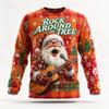 Autumn Winter Christmas Long Sleeved T-shirt Snowman Print Cotton Comfort Tees Funny Xmas Festival Party Top Casual Gift for Men