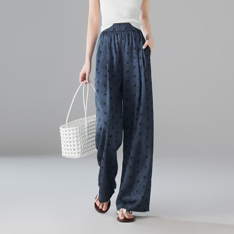 SOFSIL Women s Retro Polka Dot Wide-Leg Pants 28