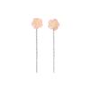 PONYKISS  Silver Colorful Rose Cute Plant Stud Earring for Women Minimalist Fine  Piercing Screw Bead Accessories