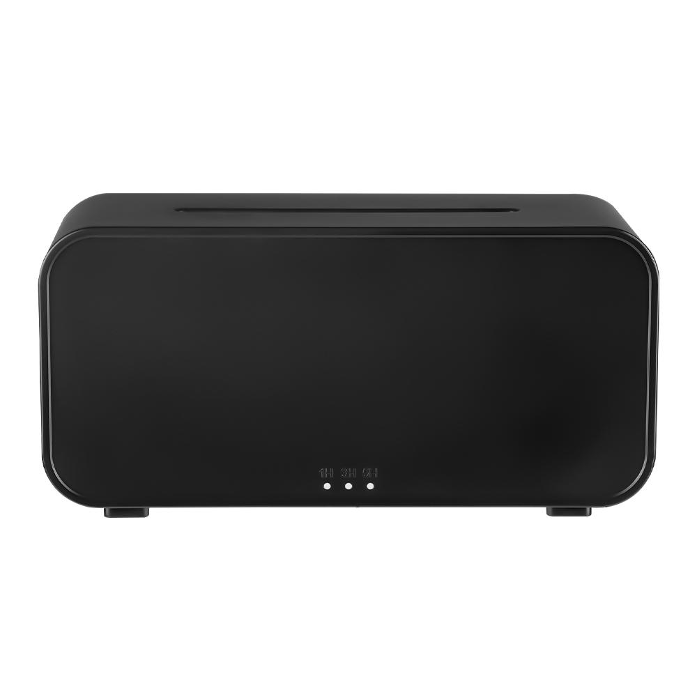 

Мини настольный увлажнитель с имитацией пламени, светодиодные цветные огни, можно добавлять эфирные масла, настройка времени, домашний диффузор, ароматерапия чёрный