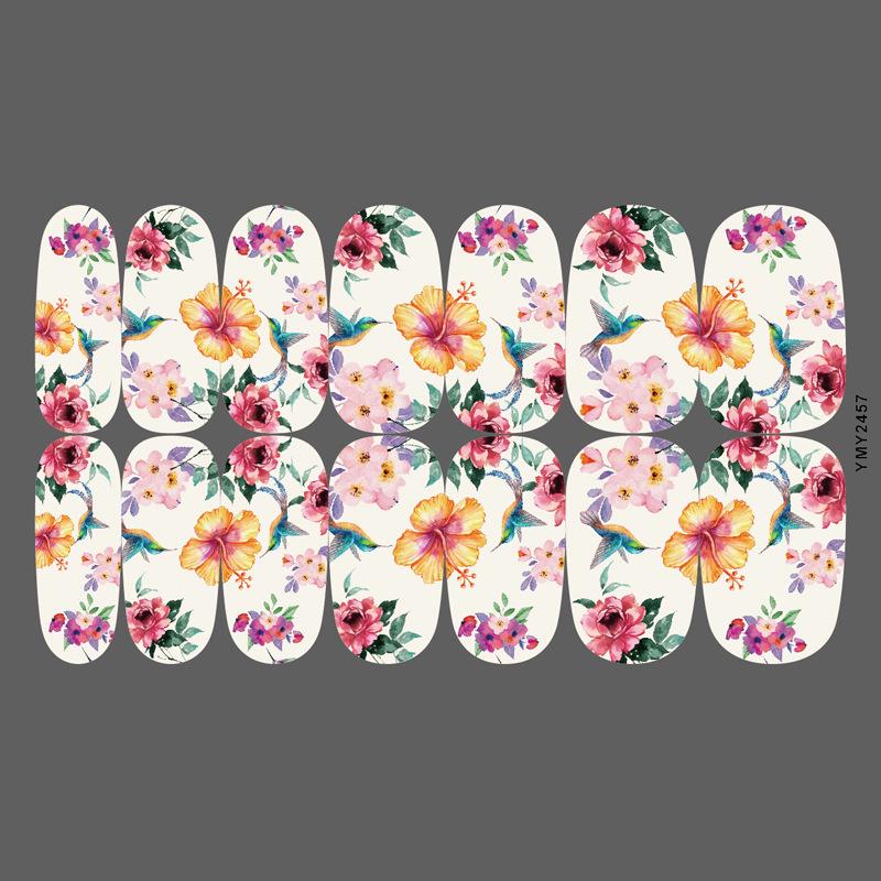 Flower Series Nail Art Stickers: Full Adhesive Set YMY2451-2465