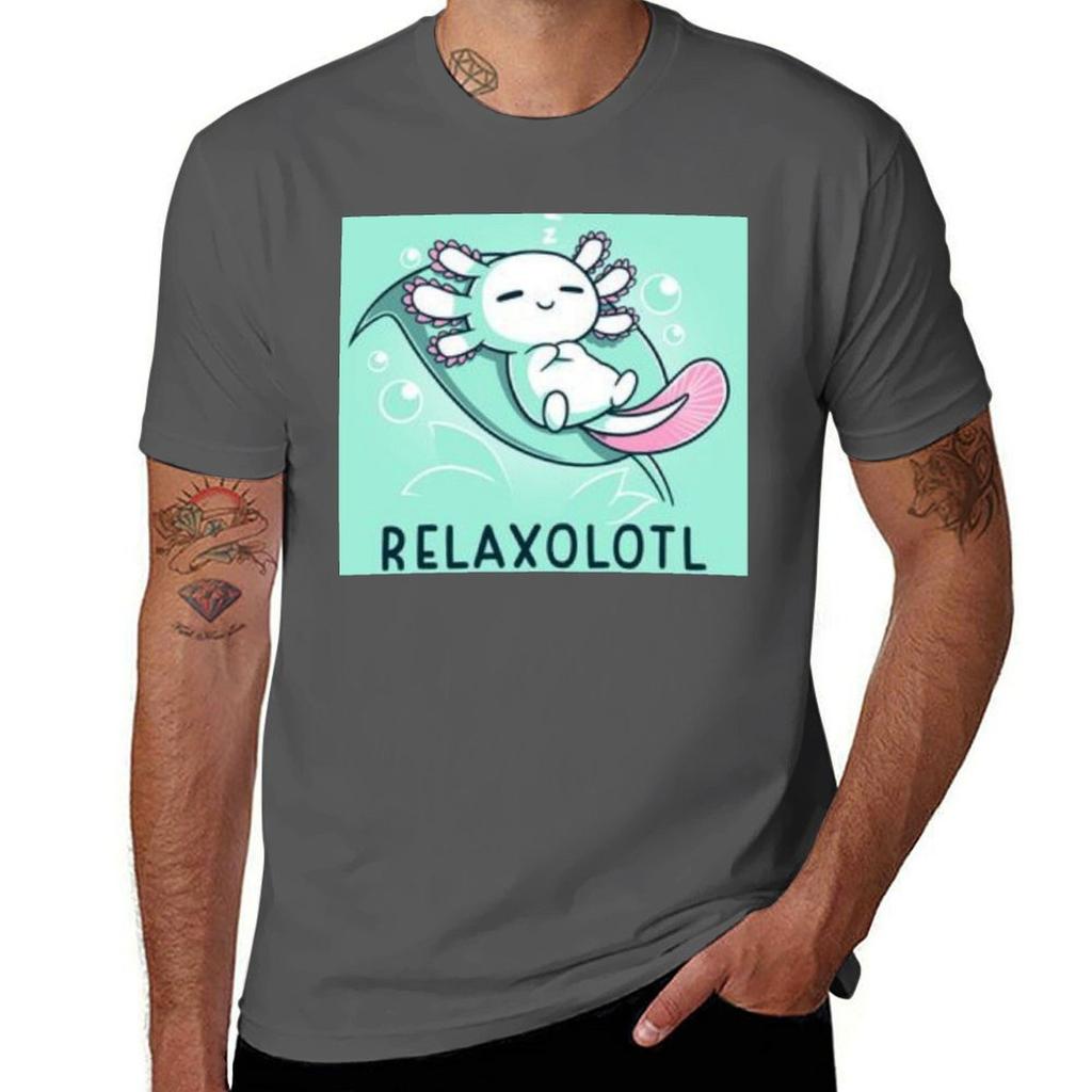 relaxolotl TShirt Classic Crew Neck Cotton TShirt