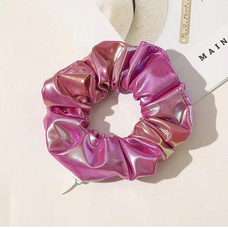 

1 шт. Женская разноцветная яркая ПУ резинка для волос «большое кольцо», модная повязка на голову, аксессуары для волос, подходит для вечеринок