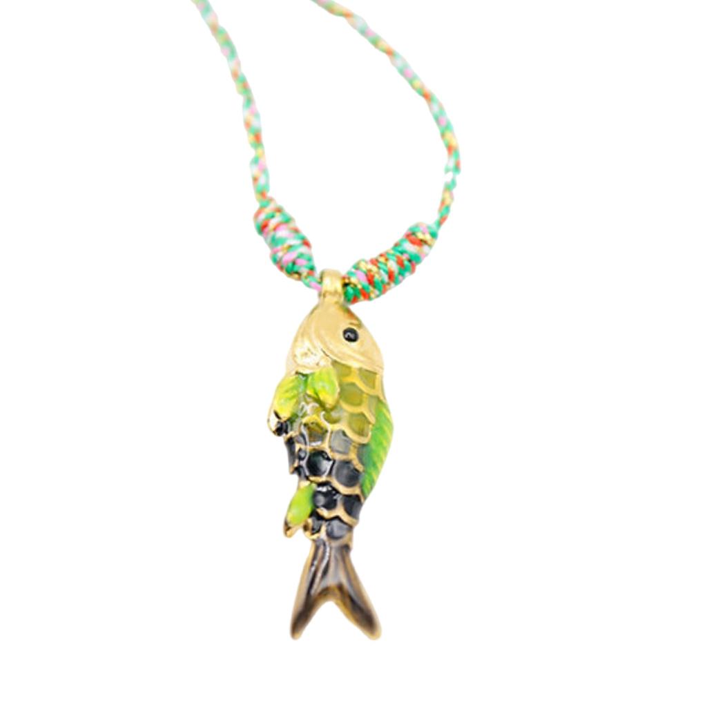 Stainless Steel Ocean Fish Pendant Necklace Colorful Marine Design Optional Neck Jewelry Gift for Kids and Adults