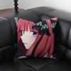 Nakano Nino LOVE Anime The Quintessential Quintuplets Pillow Case Fashion Square Pillowcase Sofa Room Ins Decoration Leisure