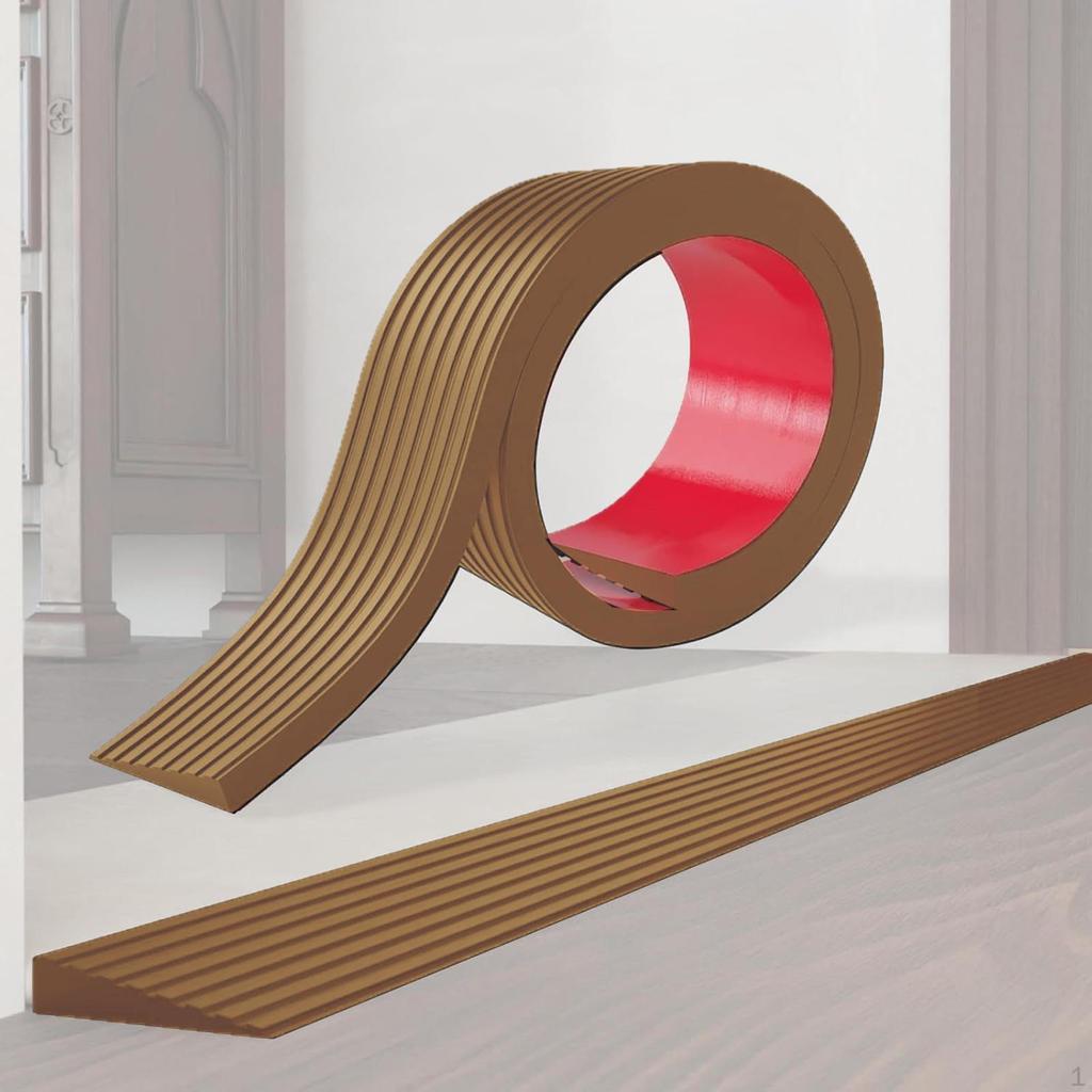 Compact Doorway Ramp, Cuttable PVC Slope for Stairs and Floors