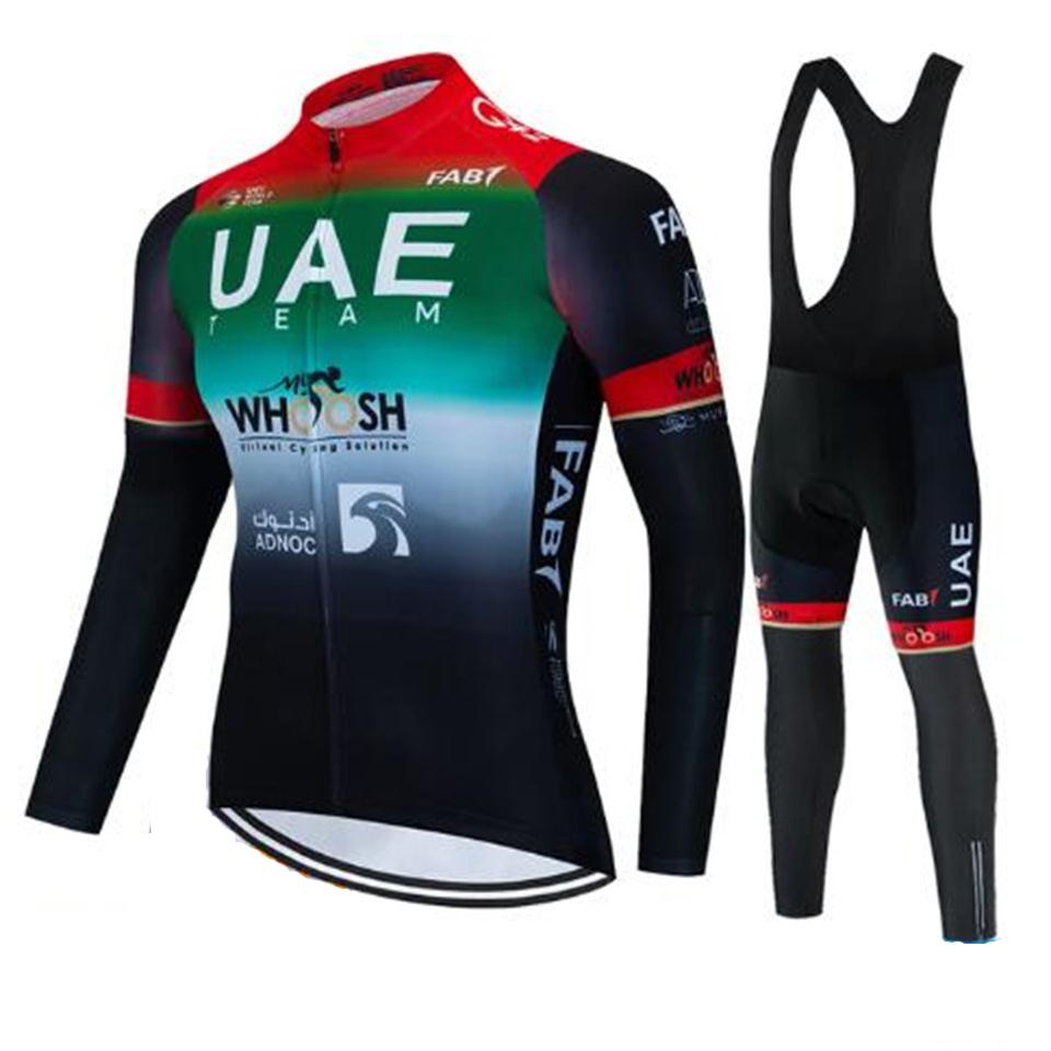 

Uae Team Autumn Cycling Jersey Set Bicycle Sportwear MTB Maillot Ropa Ciclismo Road Bike Uniform Long Sleeve Bicicleta Clothing S